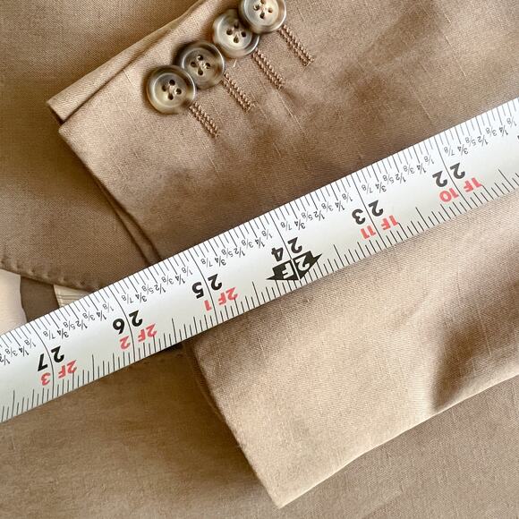 Ibiza Men's Silk Linen Blend Lightweight Blazer 46 L Brown Salada Sportcoat - Picture 6 of 15